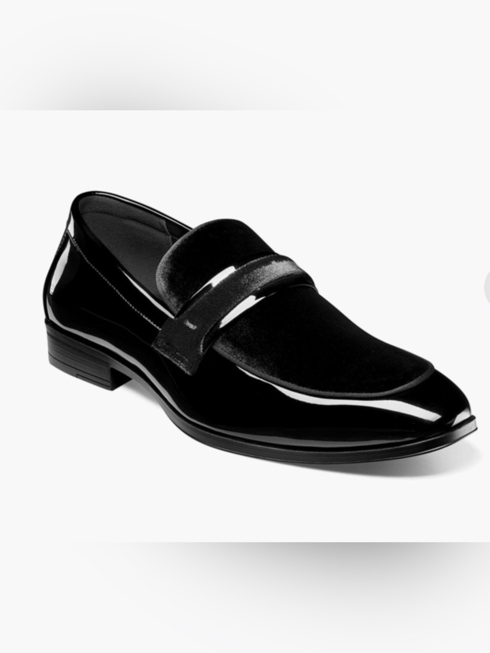 Stacy Adams SPRATLEY Moc Toe Saddle Slip On Black 10